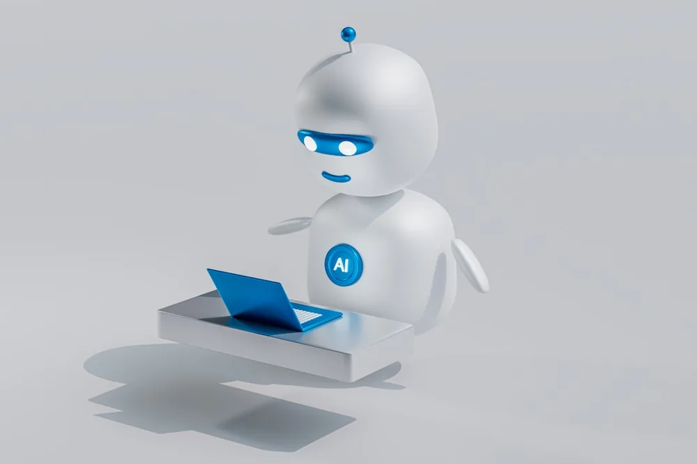 An artificial intelligence bot answers the question